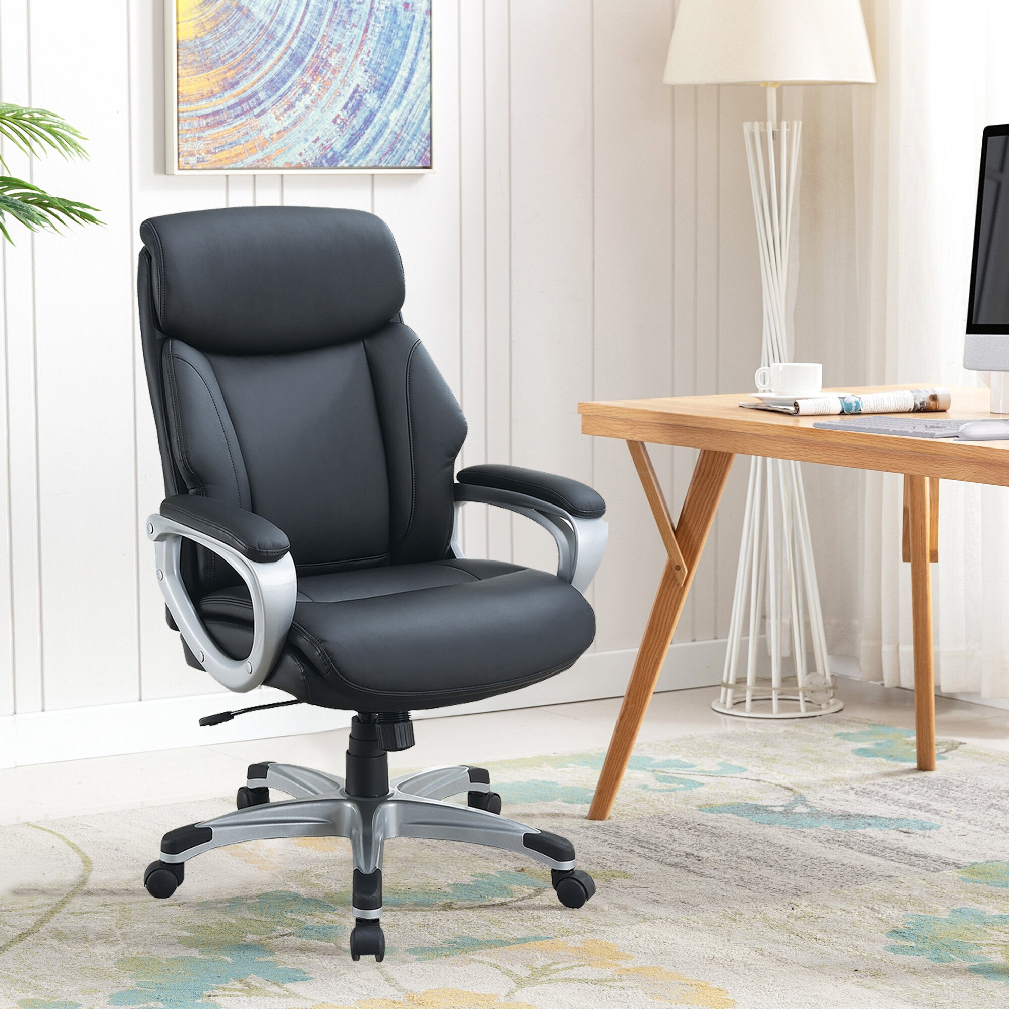 office chair with padded armrests