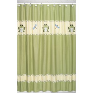 Leap Frog Cotton Shower Curtain