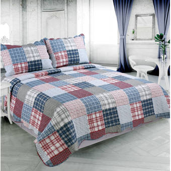 Wrought Studio Bruster Rich Printed Luxury Reversible Quilt Set Reviews Wayfair