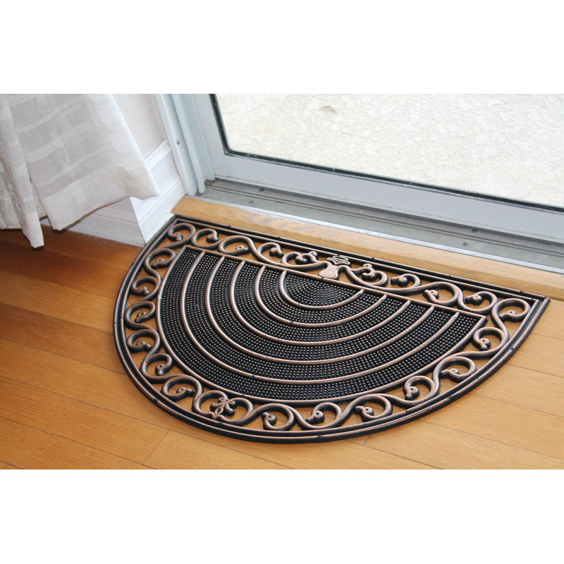 Fleur De Lis Living Bradford Half Round 30 In X 18 In Non Slip