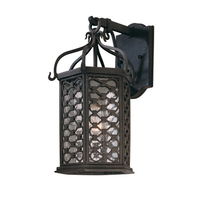Los Olivos Old Iron 1 - Bulb Outdoor Wall Lantern