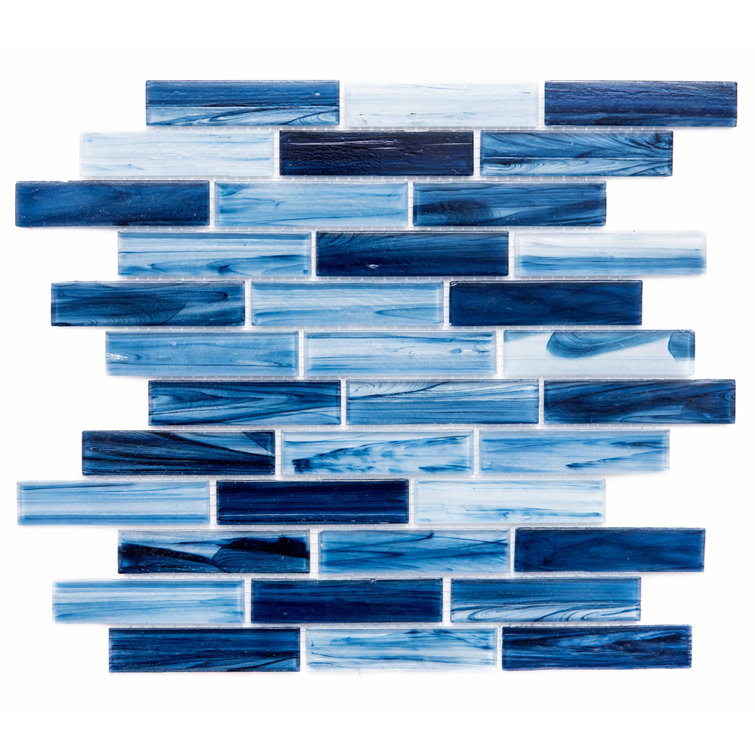 Long Island Mosaics Tile Island Antiqua 1 X 3 75 Glass Linear Mosaic Tile Reviews Wayfair