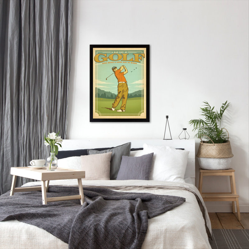 Winston Porter A Bad Day At Golf Framed Vintage Advertisement Wayfair