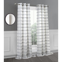 Gray And Silver Striped Curtains D You Ll Love In 2021 Wayfair Gray And Silver Striped Curtains