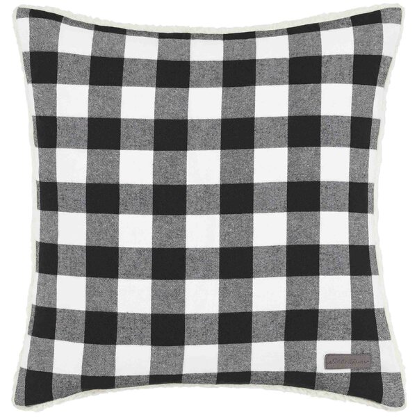 Black and Red Plaid /16" x 16" or 18"x18"/Cotton Accent Pillow Cover