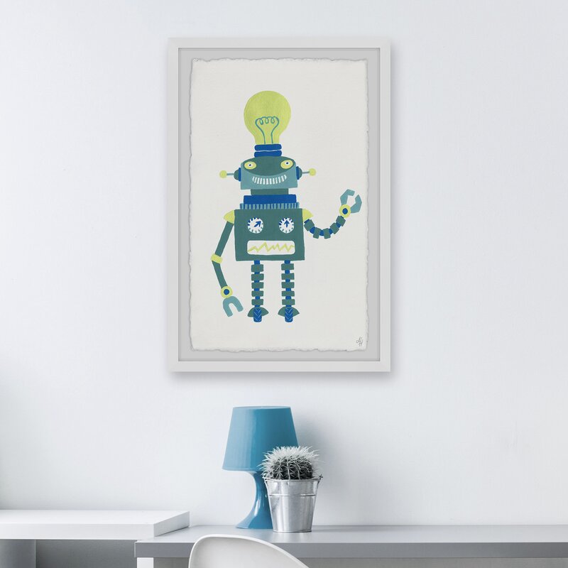 Harriet Bee Gamlingay Smart Robot Framed Art Wayfair Co Uk