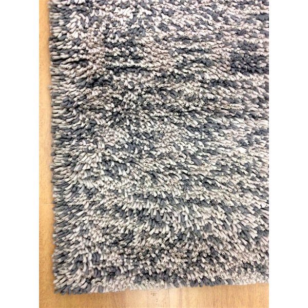Ebern Designs Tallahassee Woolen Hand Knotted Grey/White 