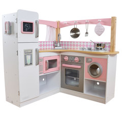 American Plastic Toys Interactive Custom Kitchen Set with 22 Accessories Pink 