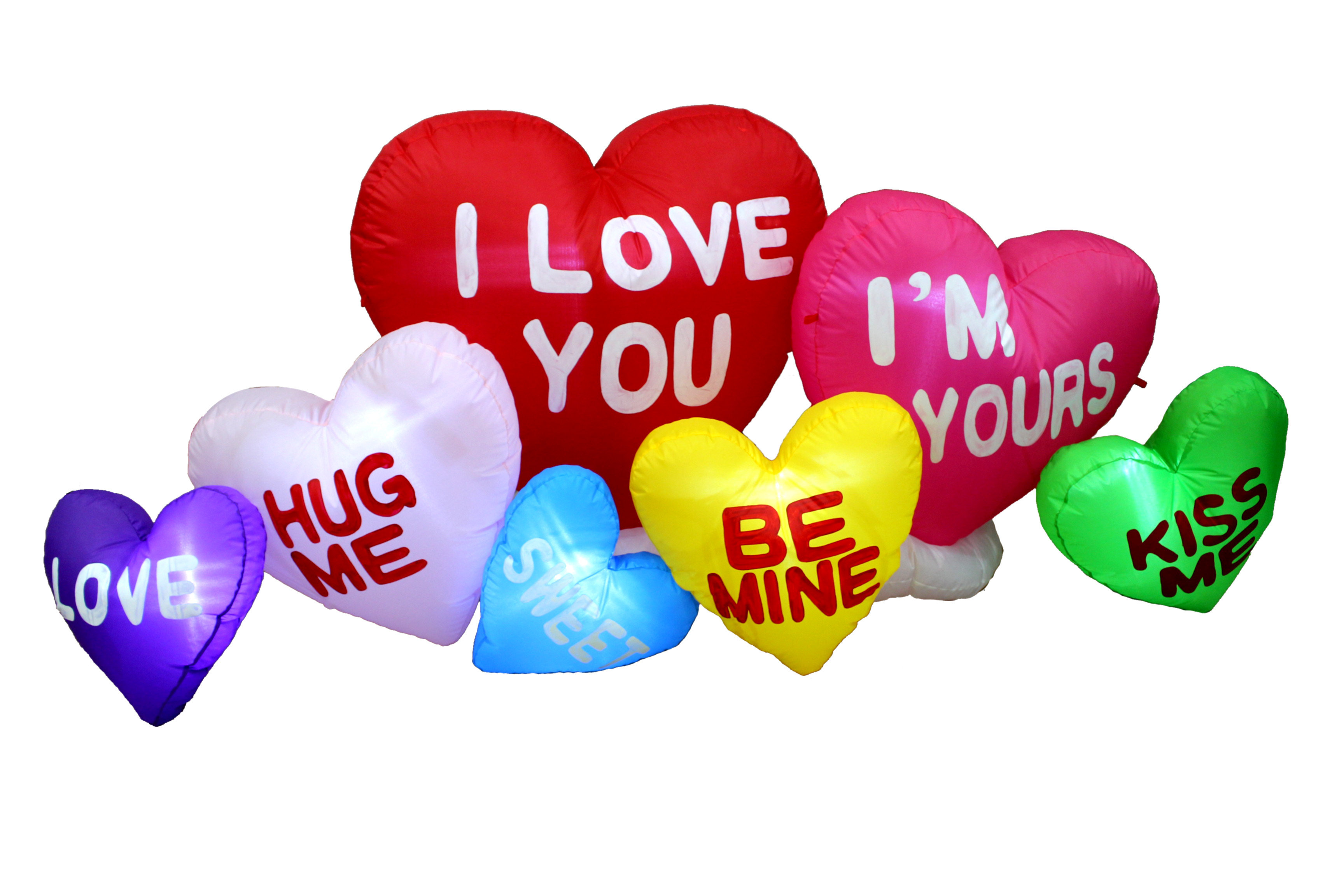 Bzb Goods Valentine S Day Inflatable Colourful Hearts With Love