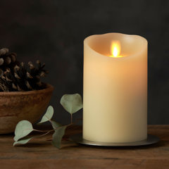 Luminara Pine Cone Candles 3.5" x 4" Unscented Battery Operate.. Free Shipping 