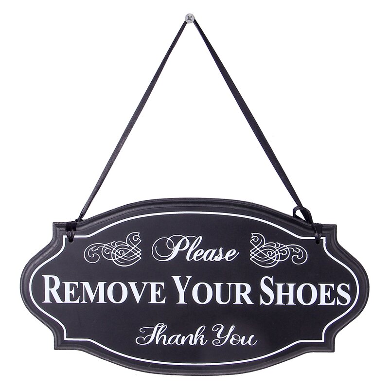 Winston Porter Please Remove Your Shoes Thank You Wall Décor & Reviews ...
