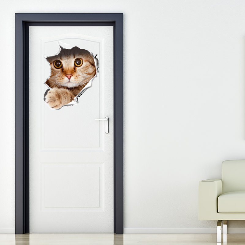 East Urban Home Cat Wall Decal Reviews Wayfair