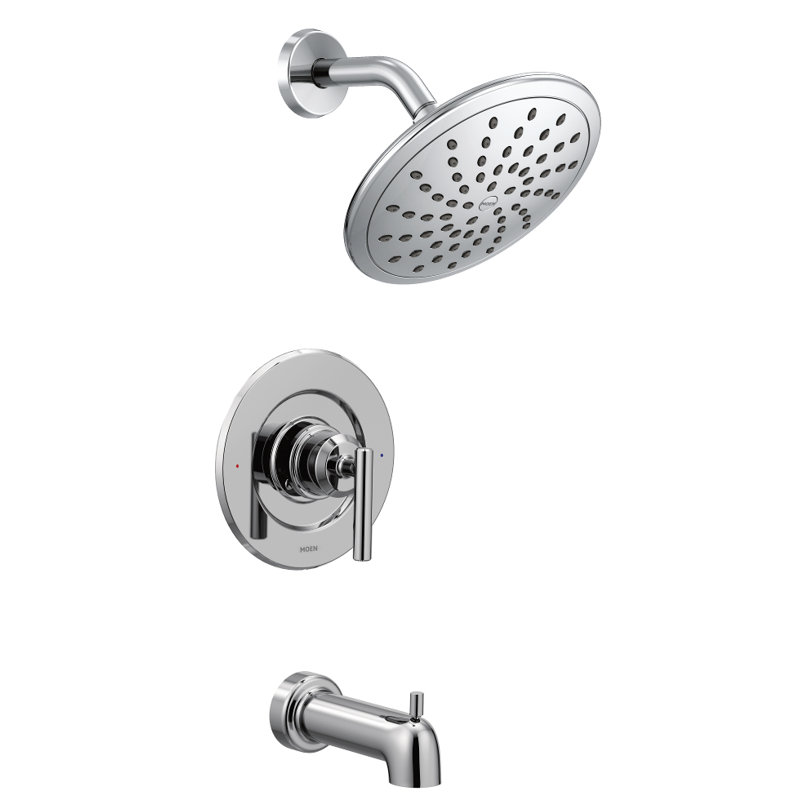 T3003ep Moen Gibson Pressure Balance Tub And Shower Faucet With Lever Handle Reviews Wayfair