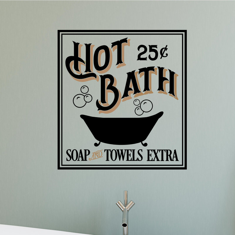 Enchantingly Elegant Hot Bath Bathroom Vinyl Wall Decal Reviews Hot Bath Bathroom Vinyl Wall Decal