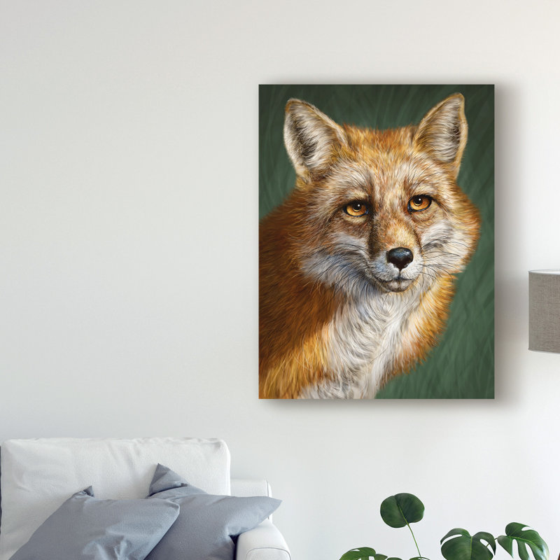 Winston Porter Red Fox Totem Acrylic Painting Print On Wrapped