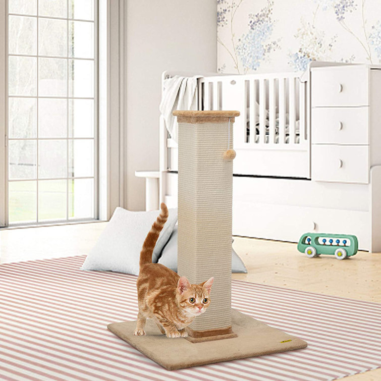 burlap cat scratching post