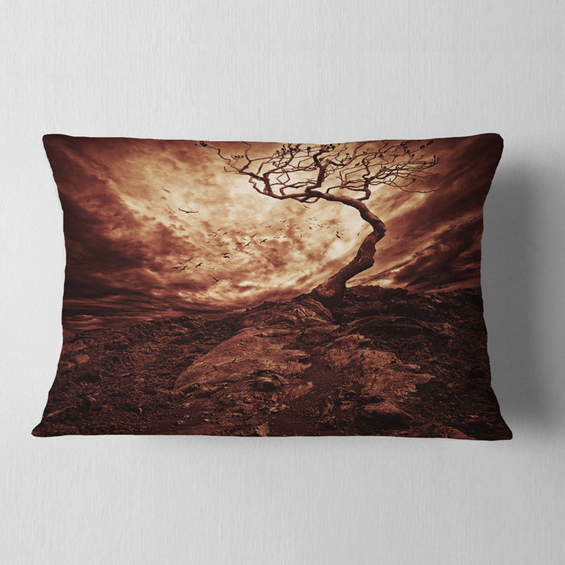 East Urban Home Dramatic Sun Over Lone Tree Lumbar Pillow Wayfair