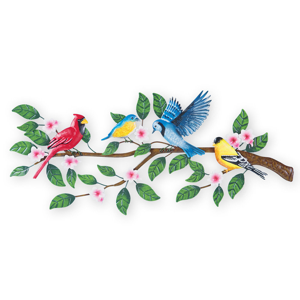 August Grove® Songbirds on Tree Metal Wall Décor & Reviews Wayfair