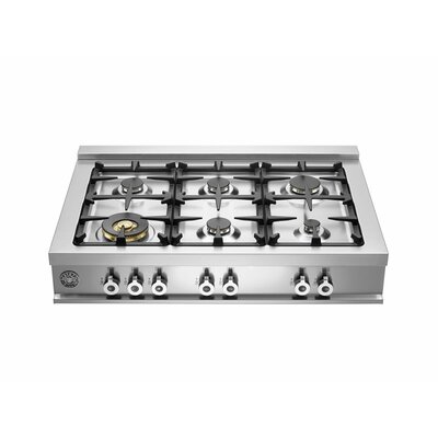 Bertazzoni Pro Series 36&quot; Gas Cooktop with 6 Burners