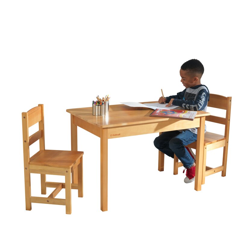 alexa kids 3 piece writing table & chair set