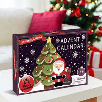 Advent 24 Christmas Card Advent Calendar Pegs Hanging Holder Numbers Decoration Santa 