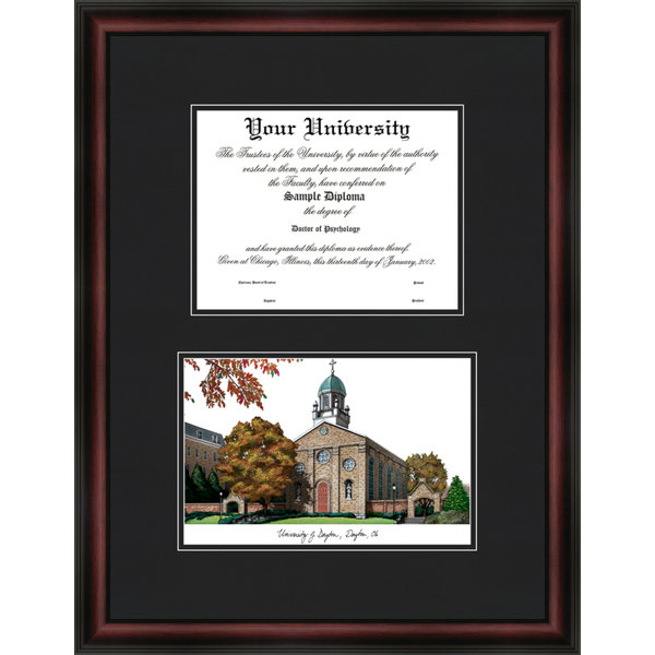 Campus Images University of Illinois Urbana-Champaign 11w x 8.5h Gold Embossed Diploma Frame