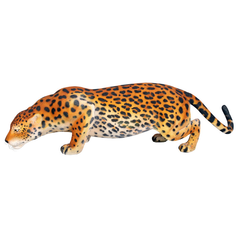 PROWLING STALKING SPOTTED JAGUAR SCULPTURE Outdoor Cat Predator Garden Statue