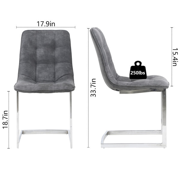 Frederika Tufted Side Chair in Slate Gray