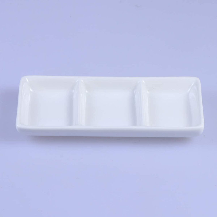 3 compartment serving tray 