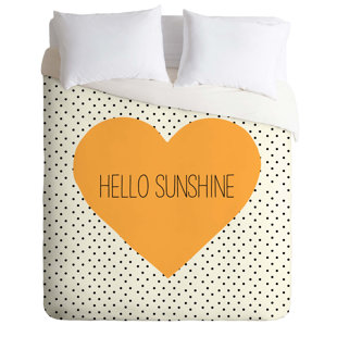 Go to store & view more images East Urban Home Hello Sunshine Heart Duvet Cover Set