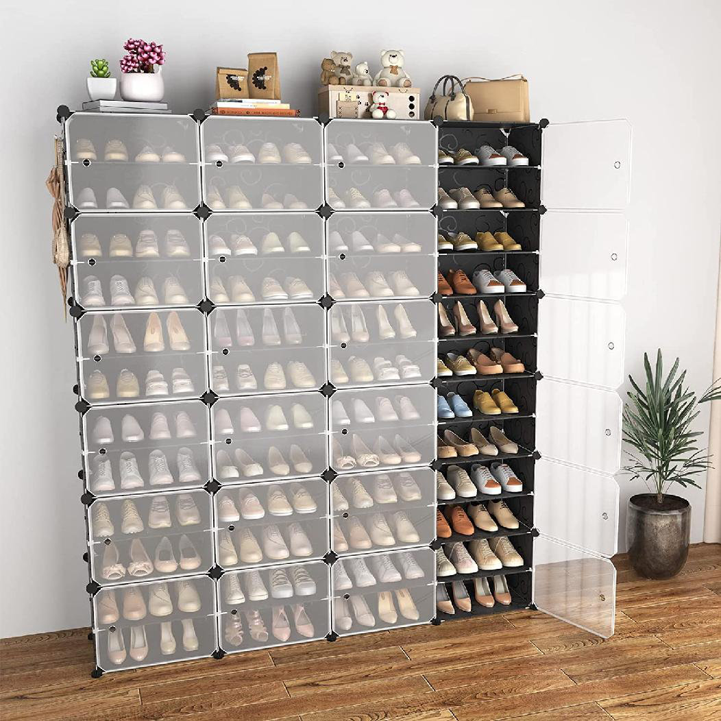Rebrilliant Portable 96 Pair Stackable Shoe Storage Wayfair