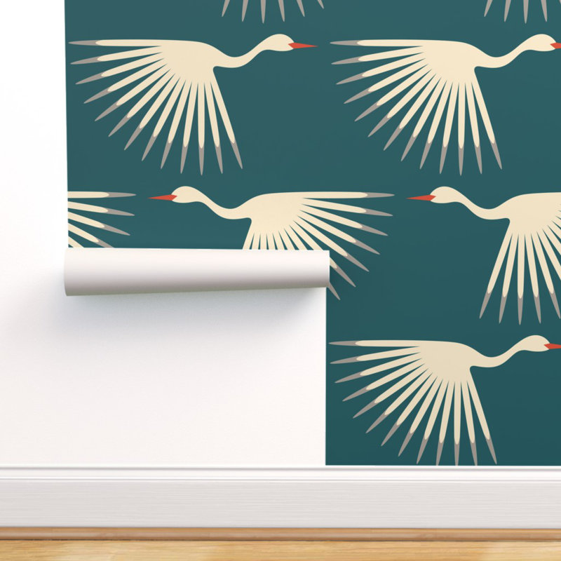 Mercer41 Troxel Birds Removable Peel And Stick Wallpaper Panel