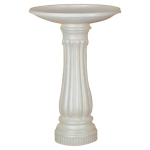 White Round Birdbath