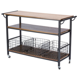 Fresnay Kitchen Island With Wooden Top Fresnay Kitchen Island With Wooden Top