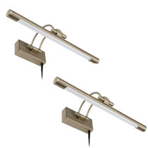 Traditional Swan Neck Adjustable Picture Lights Various Sizes and Finishes Led Compatible Antique Brass, 360mm 