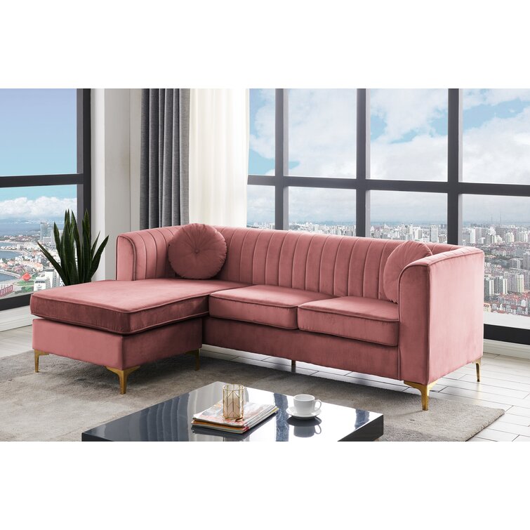 Everly Quinn Cargill 2 - Piece Upholstered Chaise Sectional & Reviews ...