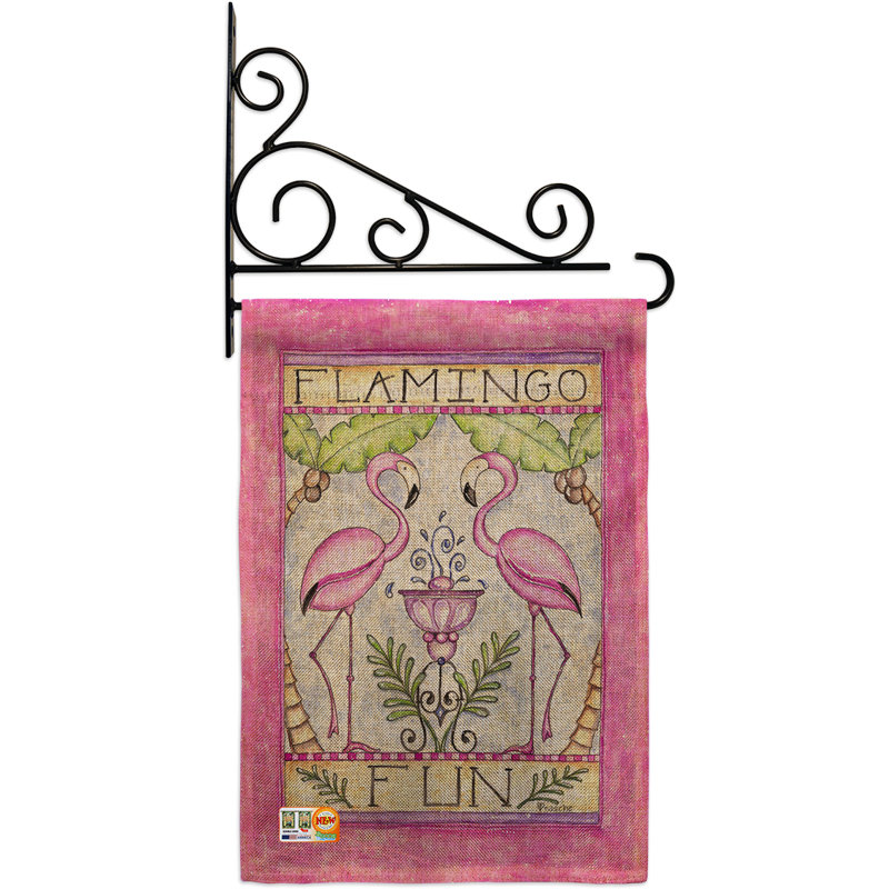 Breeze Decor Flamingo Fun 2 Sided Polyester 19 X 13 In Garden Flag Wayfair