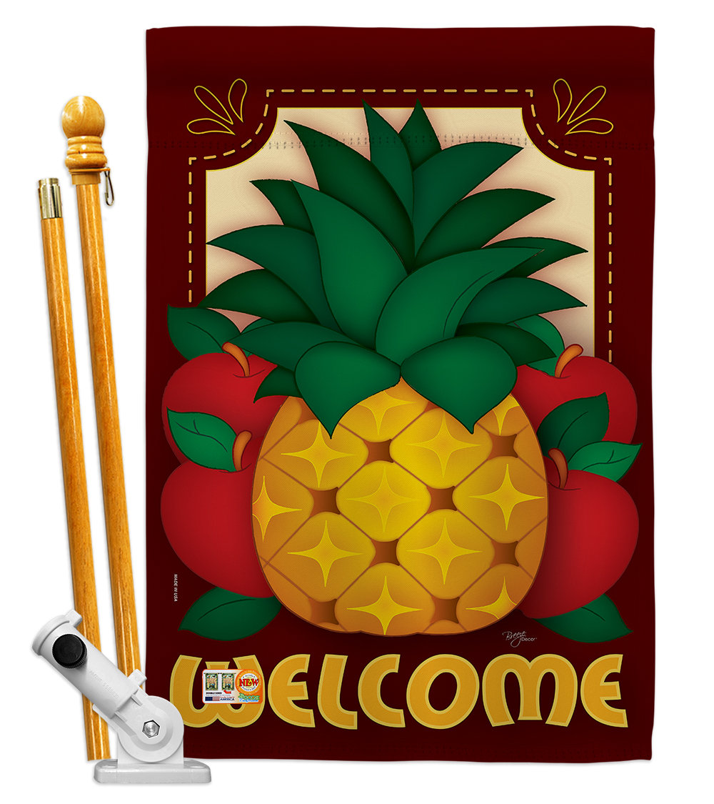 Breeze Decor Pineapple Food Fruits Impressions Decorative 2 Sided Polyester 40 X 28 In Flag Set Wayfair