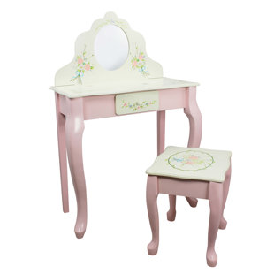 Kids Bedroom Vanities Joss Main Bouquet 2 Piece Vanity Set With Mirror