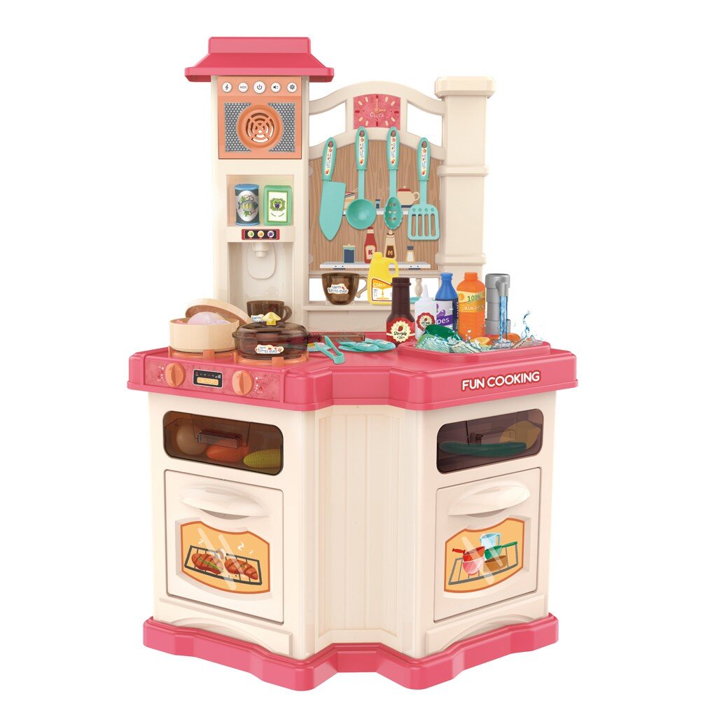 Guanshimber Inc Role Play Kids Kitchen Playset With Real Cooking And Water Boiling Sounds Wayfair