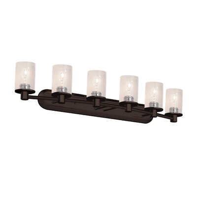 Jaoquim Modern 6 Light Cylinder W Flat Rim Bath Vanity Light