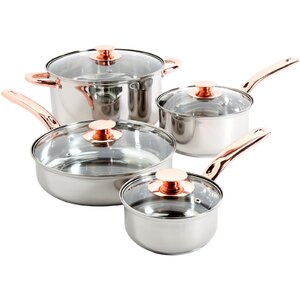 Ansonville 8 Piece Stainless Steel Cookware Set