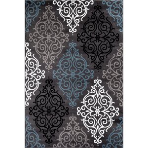 Sharen Rectangle Gray Area Rug