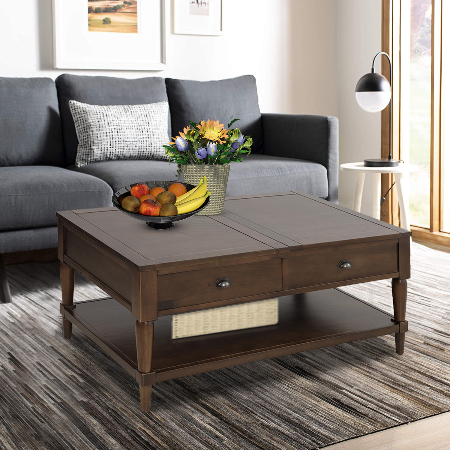 Alcott Hill Bonnett Solid Wood Lift Top Coffee Table With Storage Wayfair