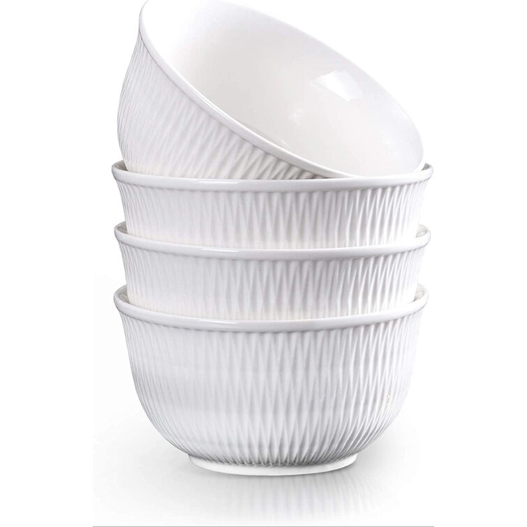 Better Homes & Gardens Set Of 4 White Porcelain Soup Dessert Ramekin Bowls