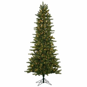 7.5' Kennedy Fir Slim Christmas Tree with 500 Clear Dura-Lit Lights with Stand