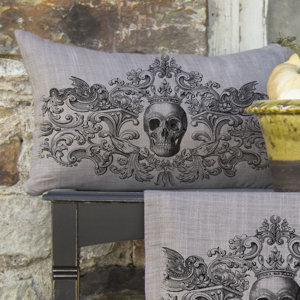 Gothic Skull Rectangular Pillow Cover