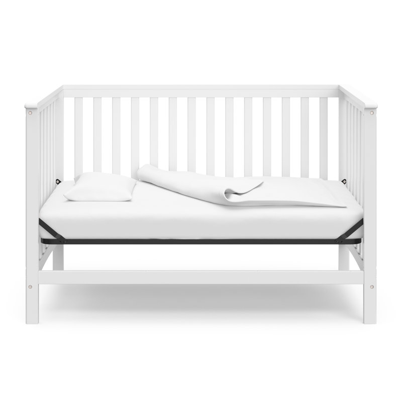 stork craft hillcrest fixed side convertible crib