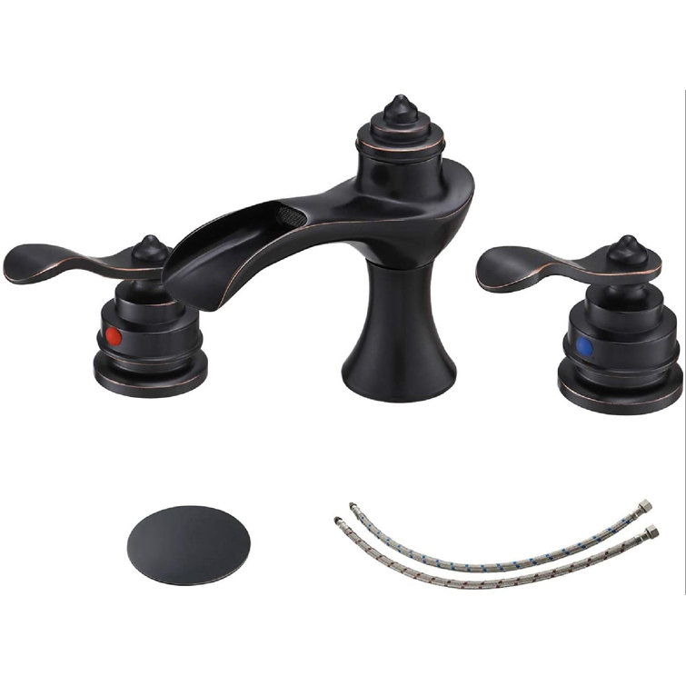 LED Oil Rubbed Bronze Bathroom Basin Sink Faucet Dual Handle Vanity Mixer Tap LED Oil Rubbed Bronze Bathroom Basin Sink Faucet Dual Handle Vanity Mixer Tap