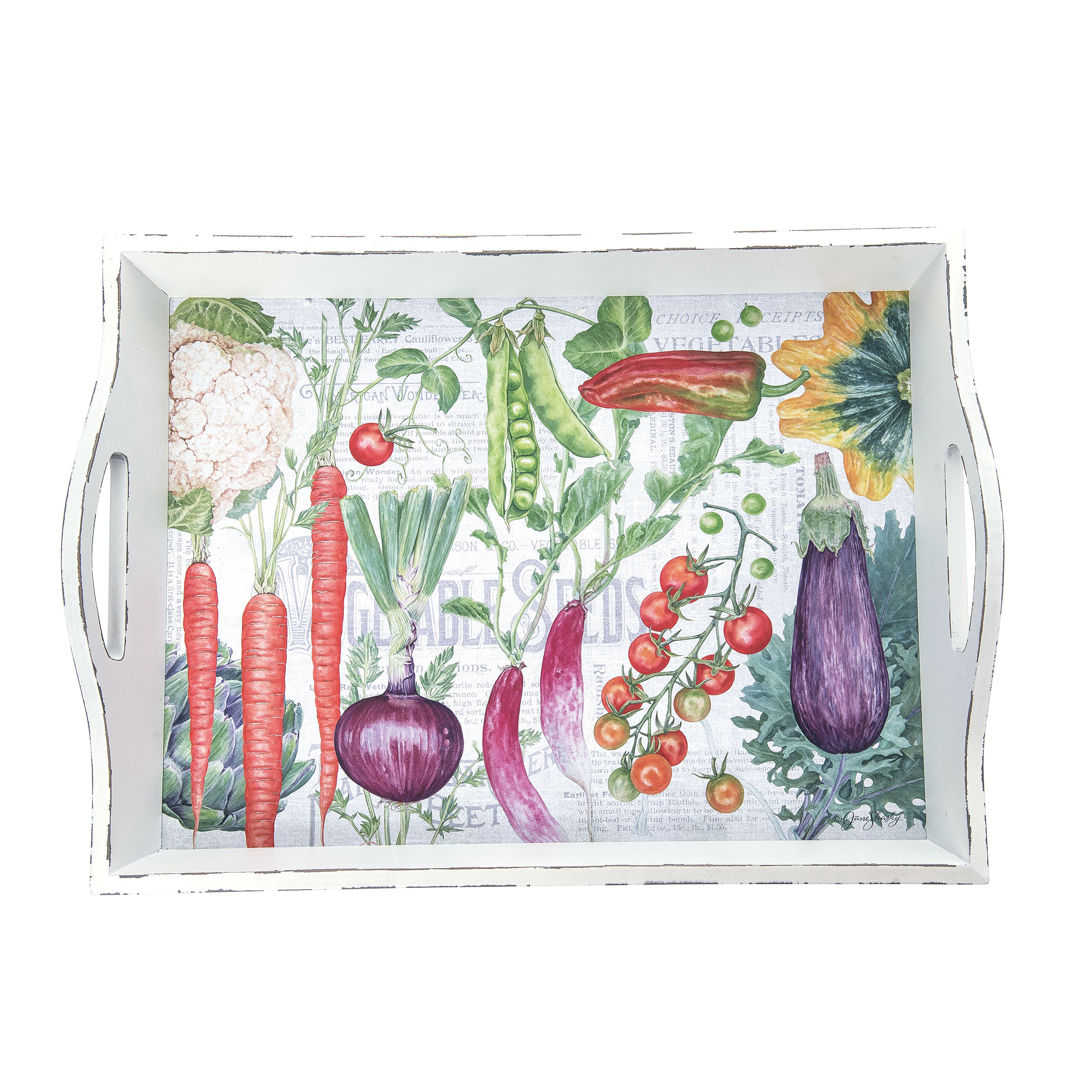 August Grove® Bathgate Vegetable Garden Serving Tray Wayfair